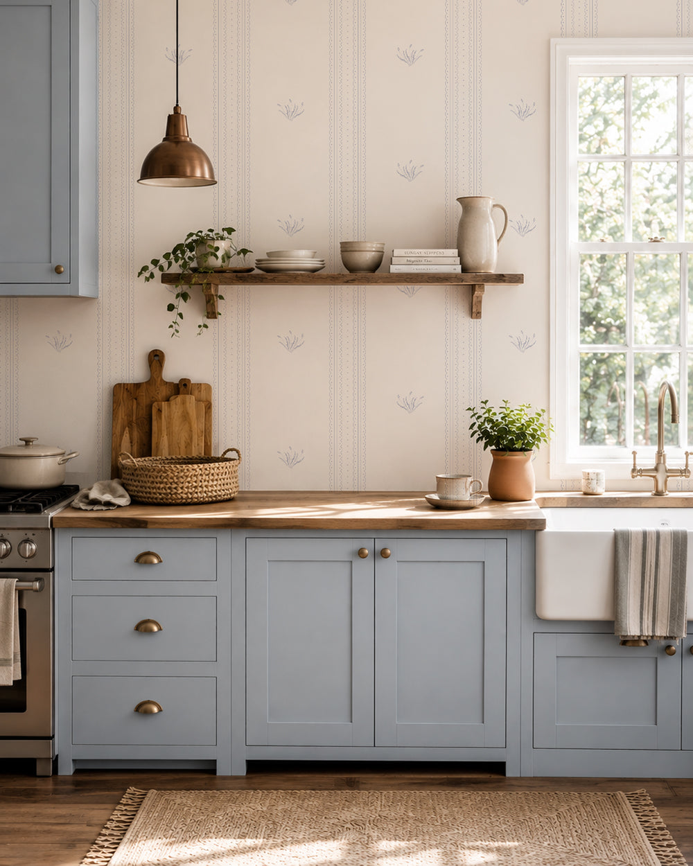 Lace Garden | Country Blue On Cream