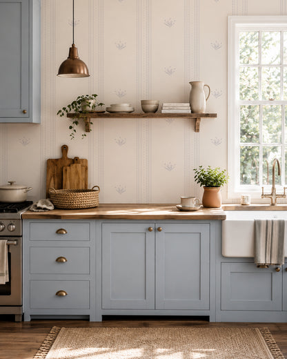 Lace Garden | Country Blue On Cream