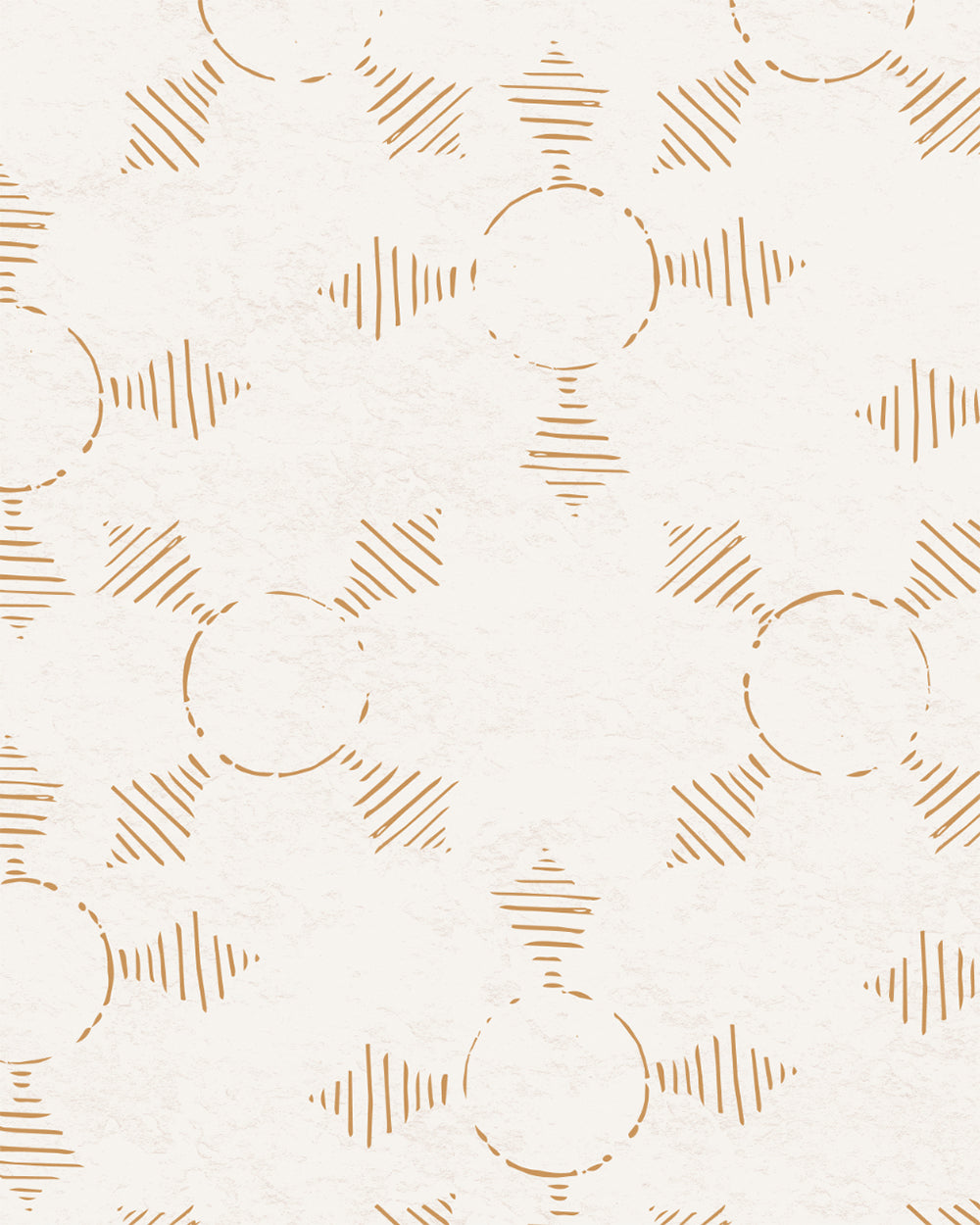 Boho Weave Clay wallpaper with hand-drawn geometric motifs in warm clay and cream tones.
