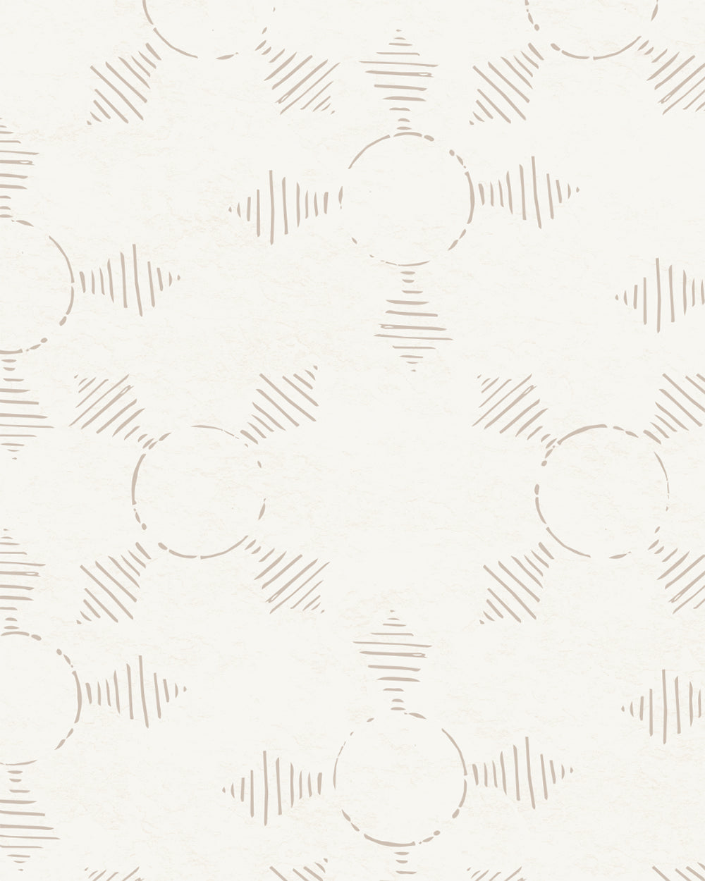 Boho Weave Linen wallpaper with hand-drawn geometric motifs in soft linen and cream tones.